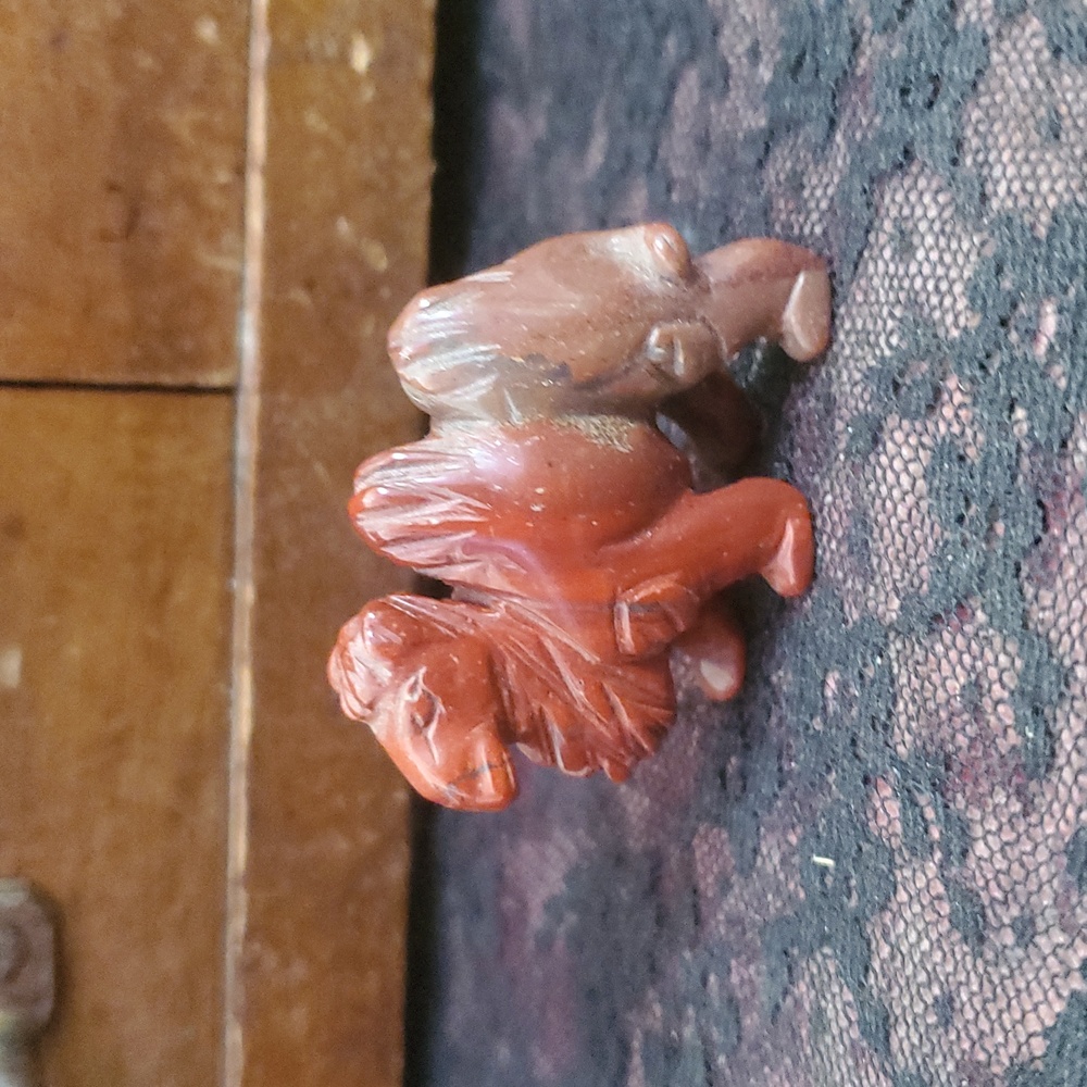 Carved Red Jasper Camel Figurine GS